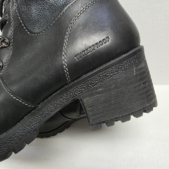 Cougar Dixon Black Leather Waterproof Round Toe Winter Ankle Boot Size 11 - Picture 7 of 16